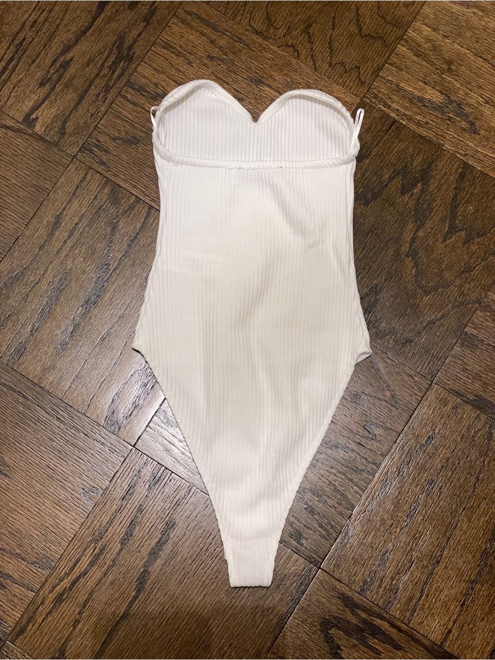 Zara Strapless Ribbed bodysuit - Small - Picture 3 of 8